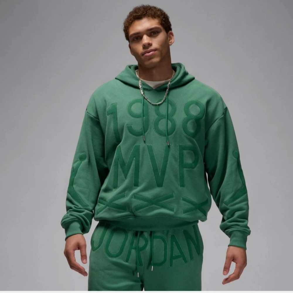 Nike Air Jordan X Nina Chanel Abney 1988 MVP Green Hoodie FZ7514-398 Size Large